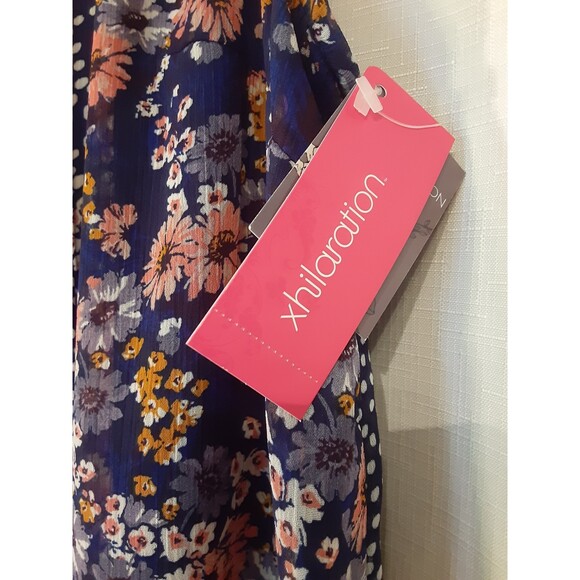 xhilaration Full Bloom Collection Navy Pull Over Dress NWT Size Medium - Picture 6 of 7